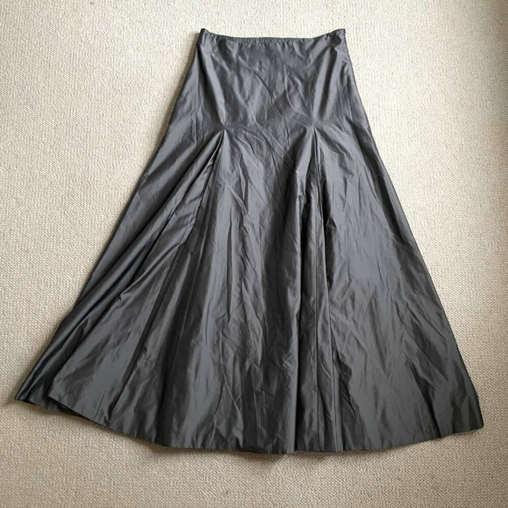 Chrome grey satin European ballgown skirt Medium/10
